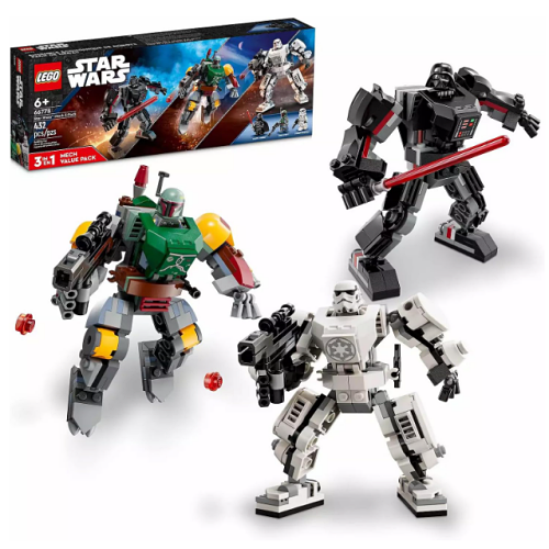 Lego star wars 3-pack mech action figure set 66778